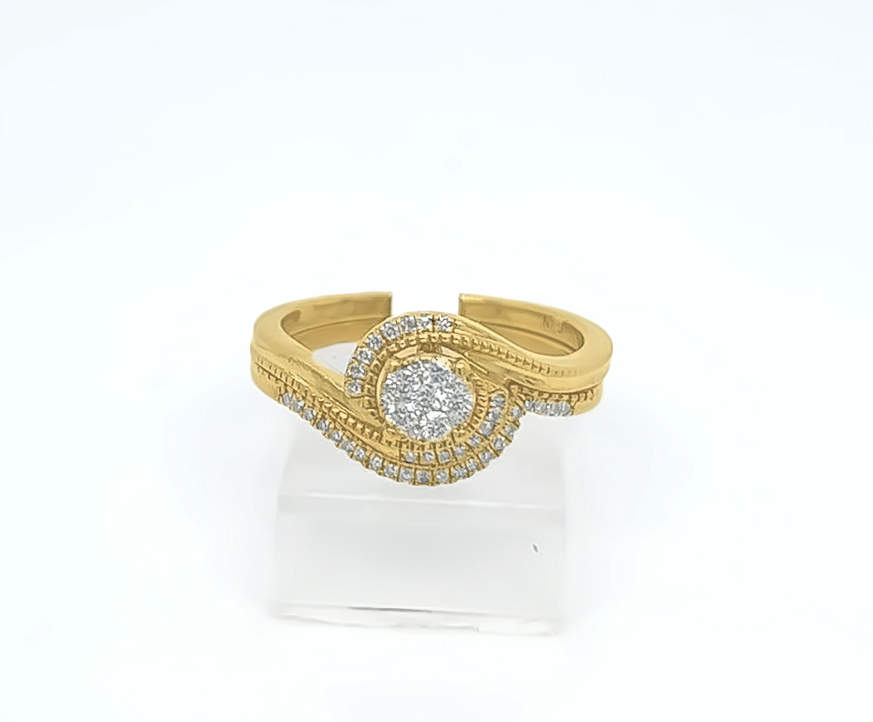 2PC Gold Wedding Ring