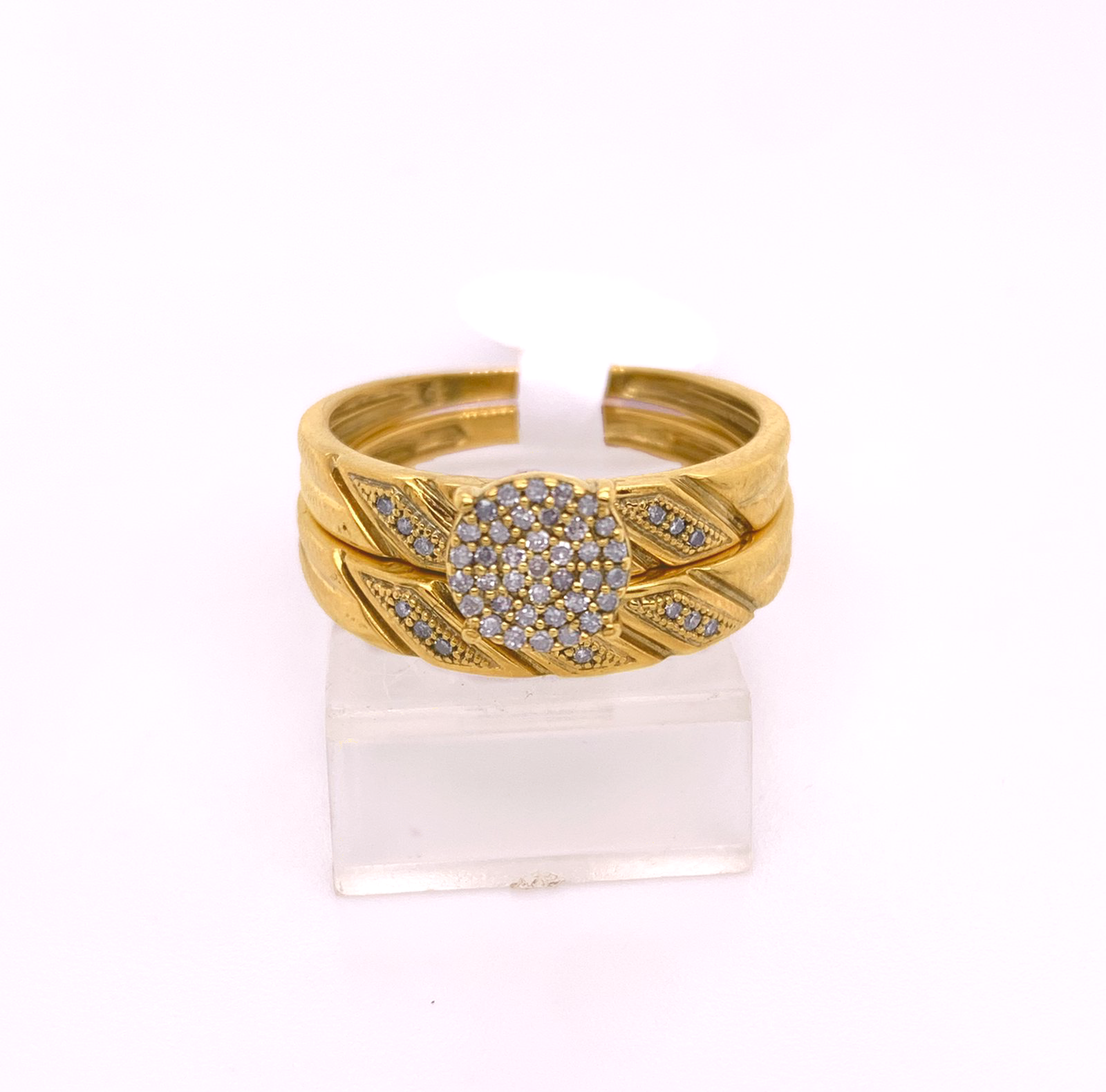 2PC Gold Wedding Ring