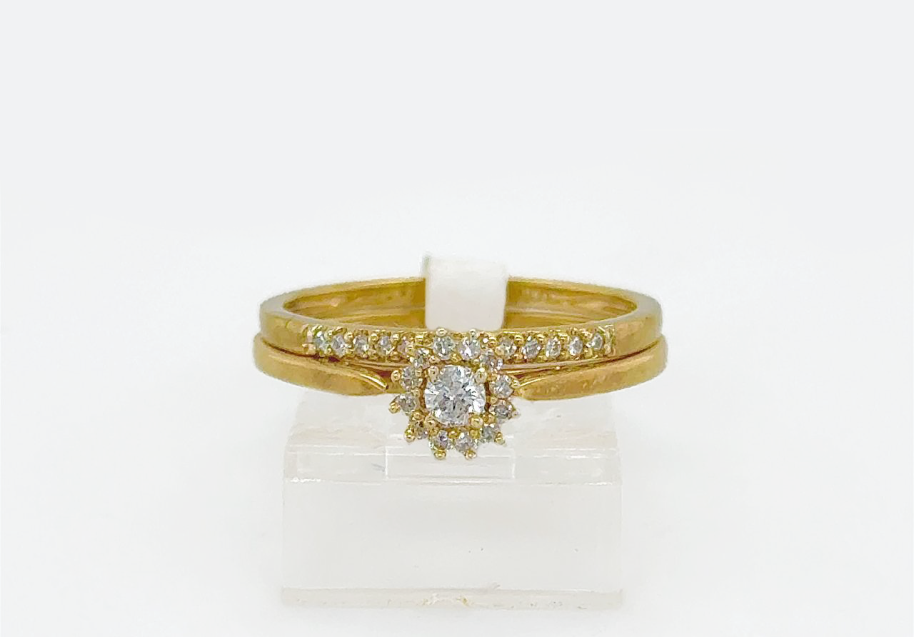 2PC Gold Wedding Ring