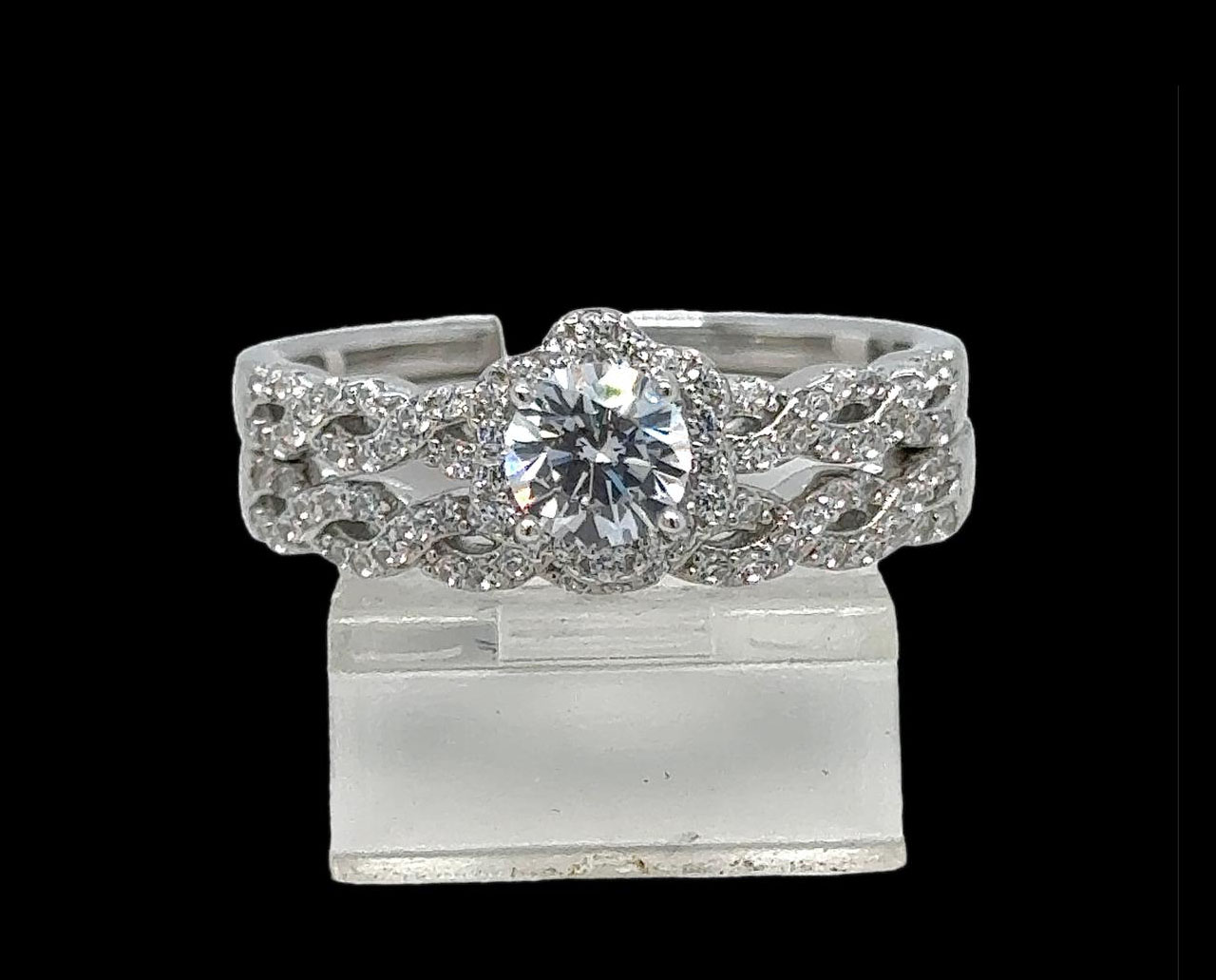 2PC Silver Wedding Ring