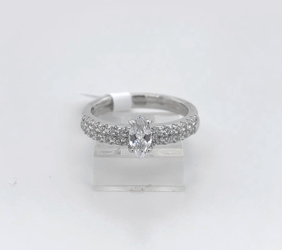 2PC Silver Wedding Ring 