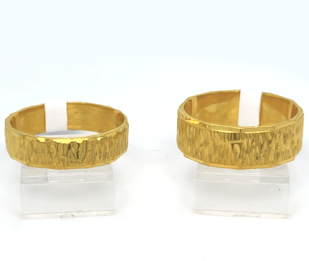 Gold His and Her Wedding Set