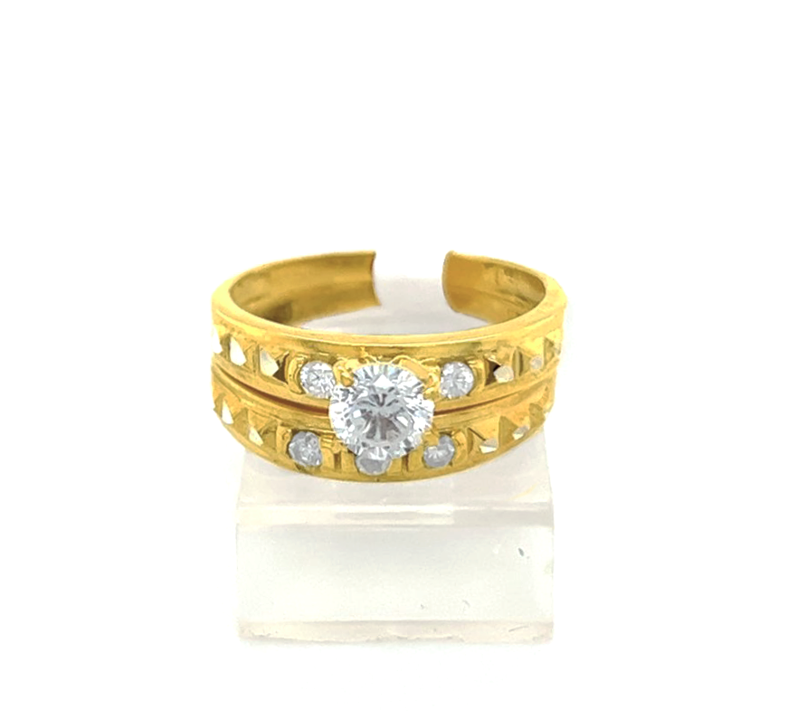 2PC Gold Wedding Ring
