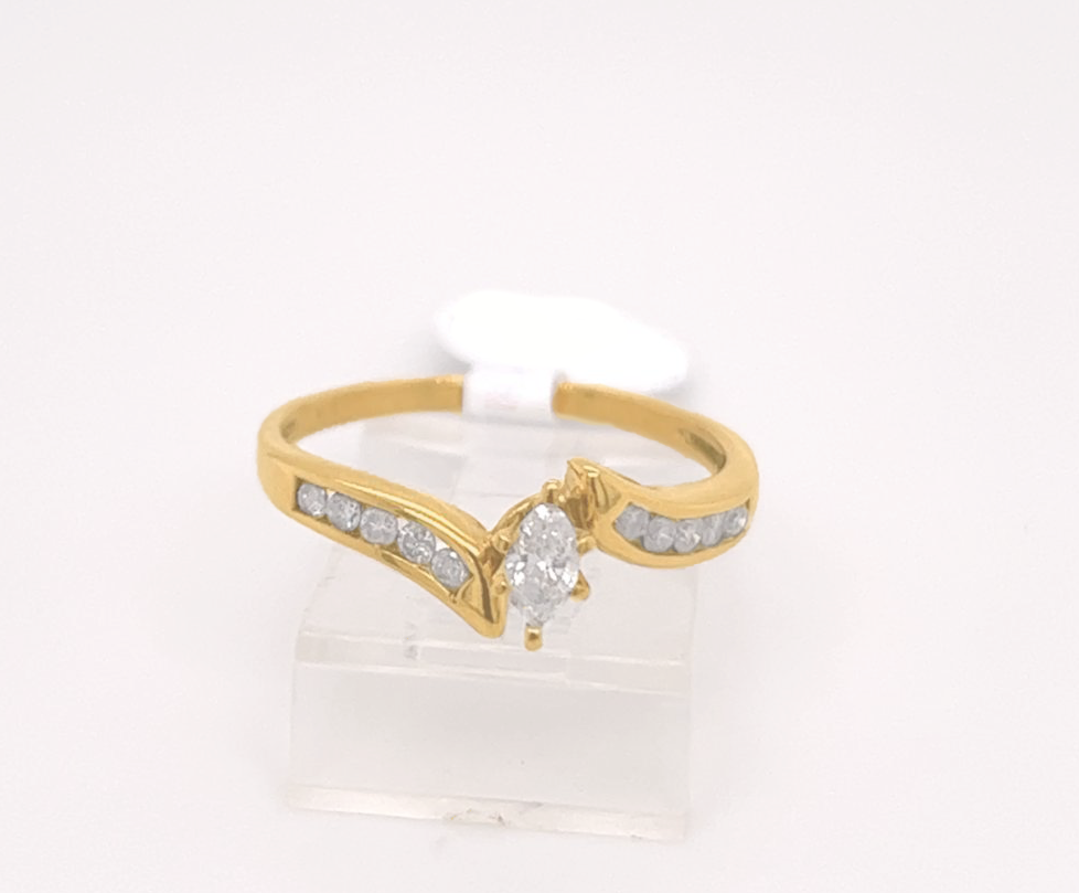 Gold Diamond Engagement Ring