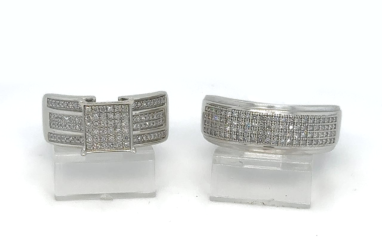 Gold His and Her Wedding Set