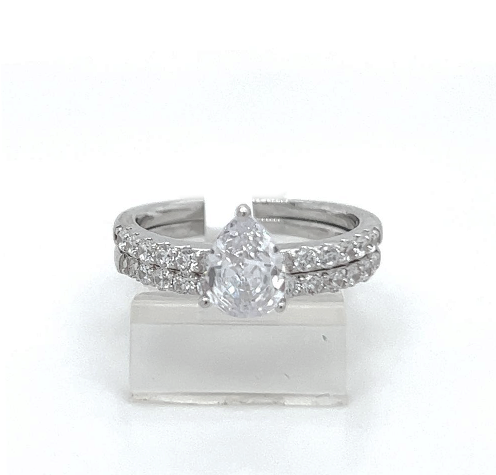 2PC Silver Wedding Ring