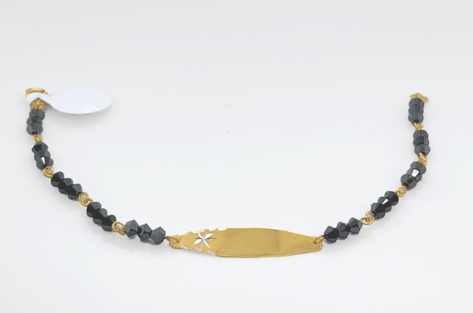 Gold Baby ID Jetbead