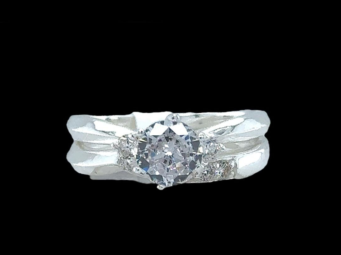 2PC Silver Wedding Ring