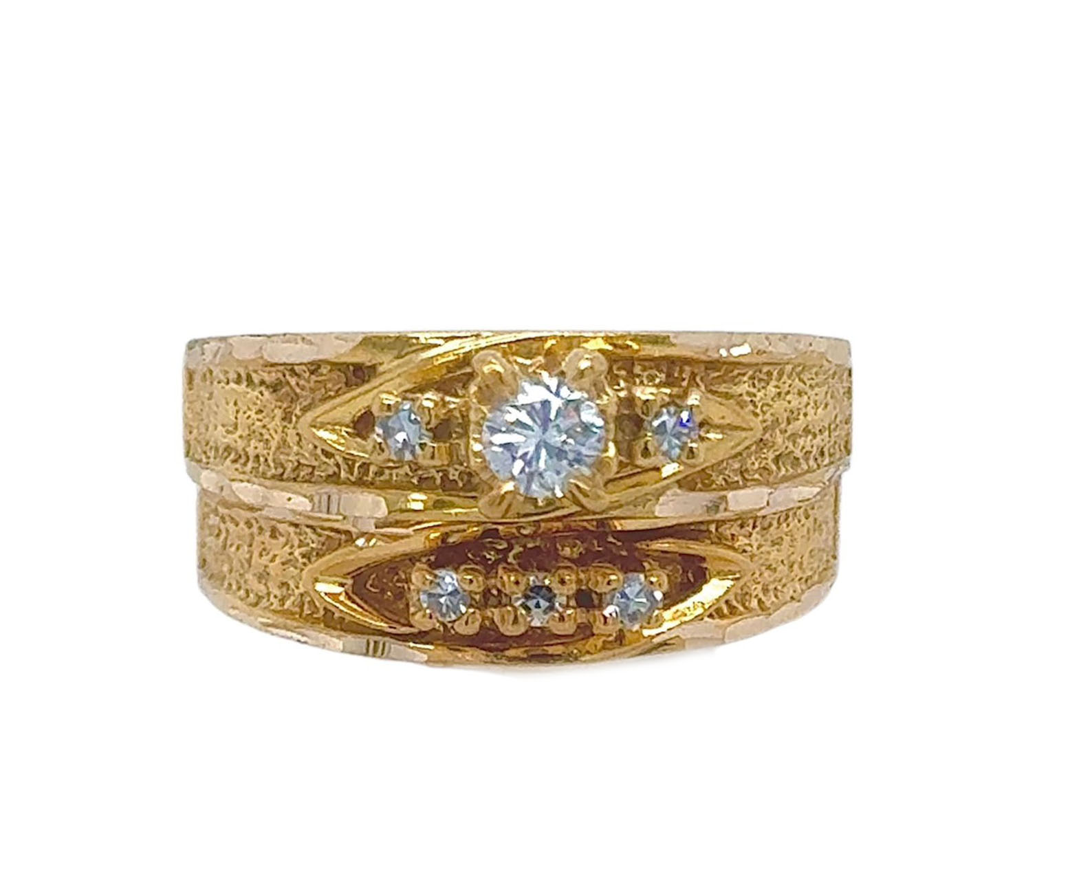 2PC Gold Wedding Ring
