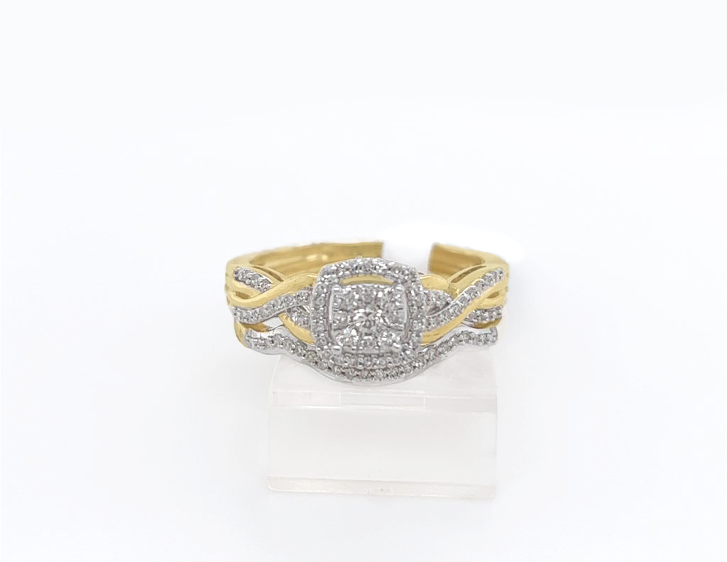 2PC Gold Wedding Ring