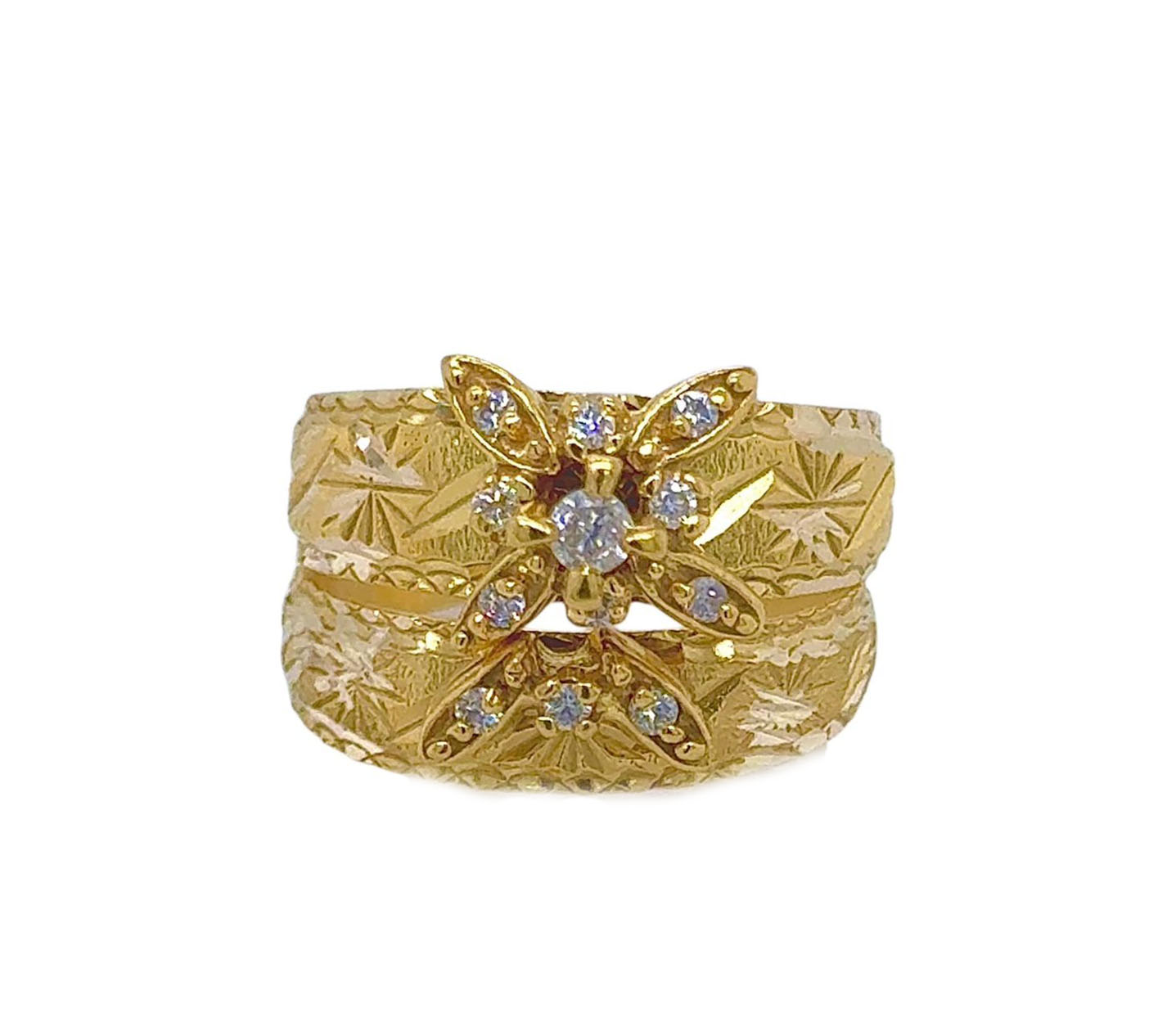 2PC Gold Wedding Ring