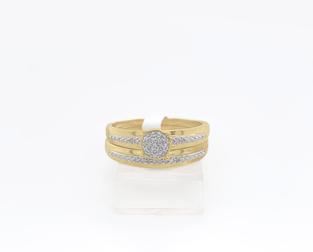 2PC Gold Wedding Ring
