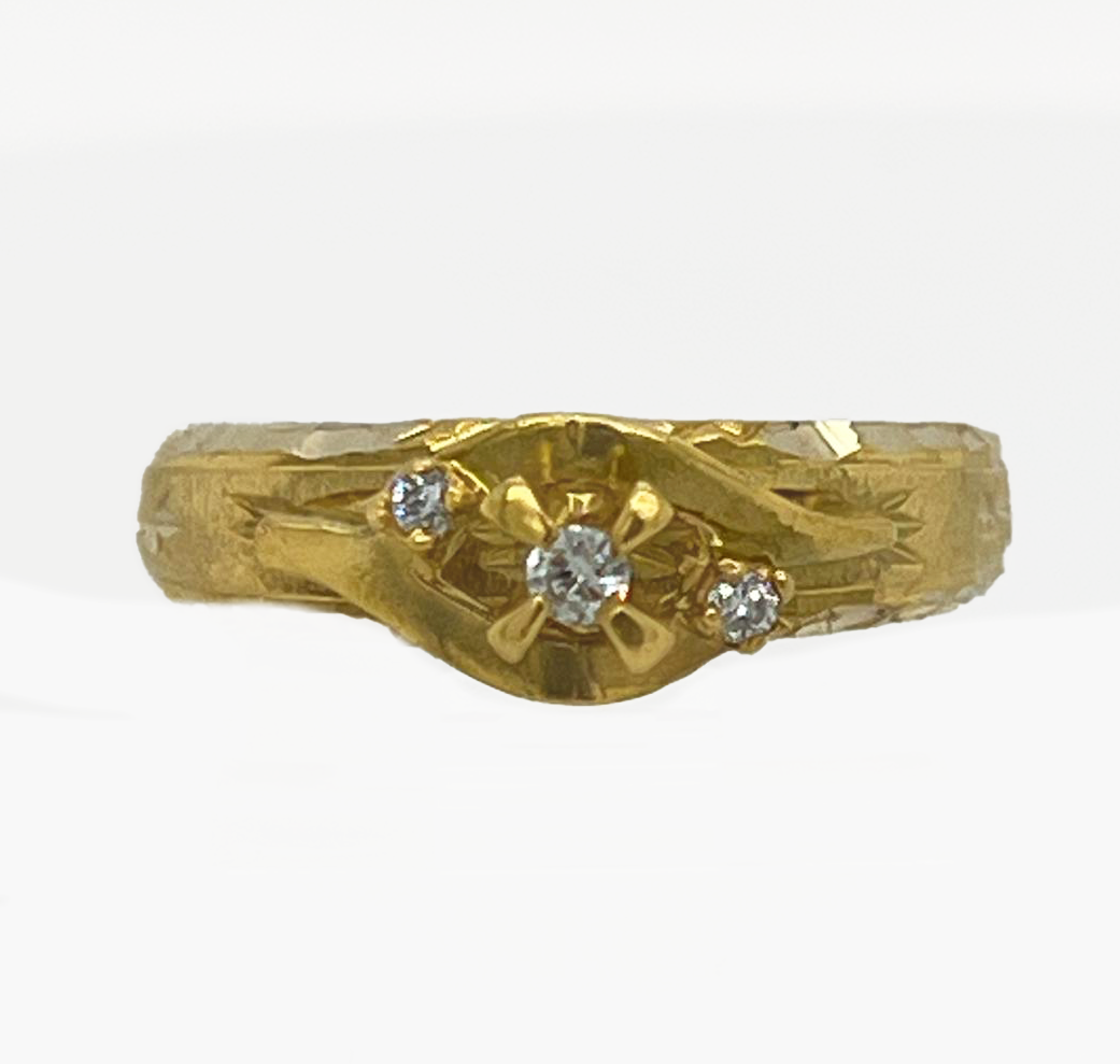 Gold Diamond Engagement Ring