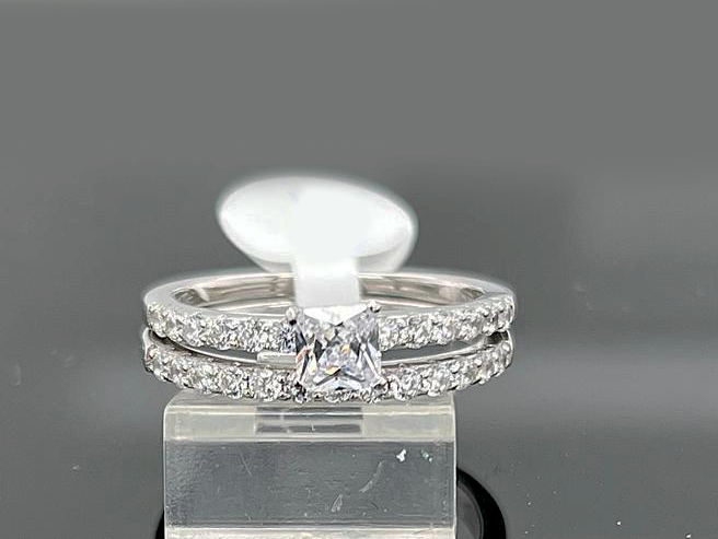 2PC Silver Wedding Ring
