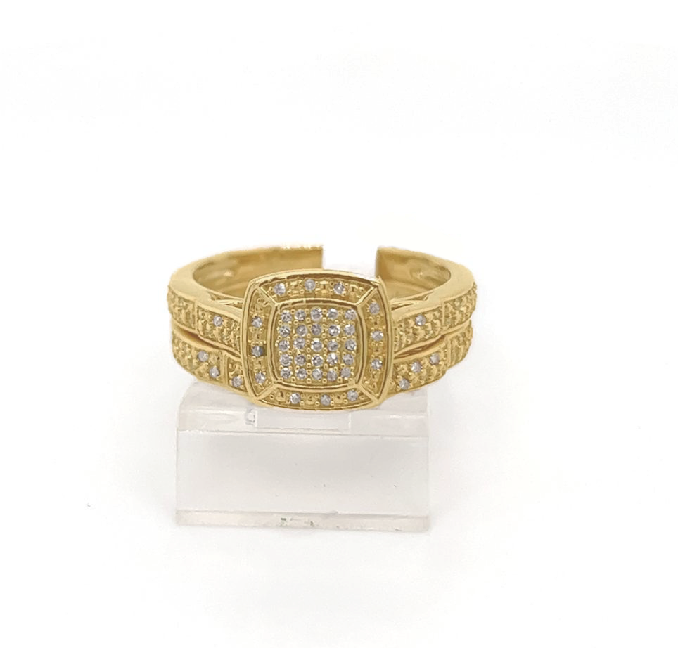 2PC Gold Wedding Ring