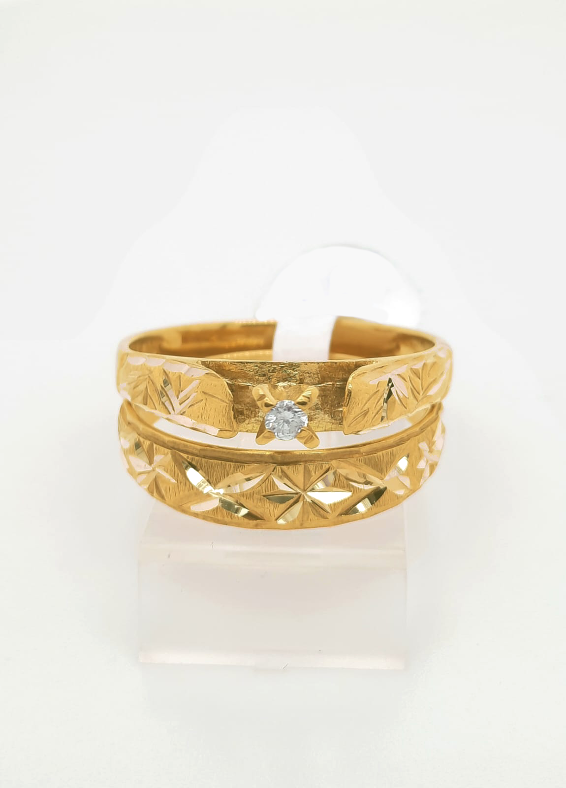 2PC Gold Wedding Ring