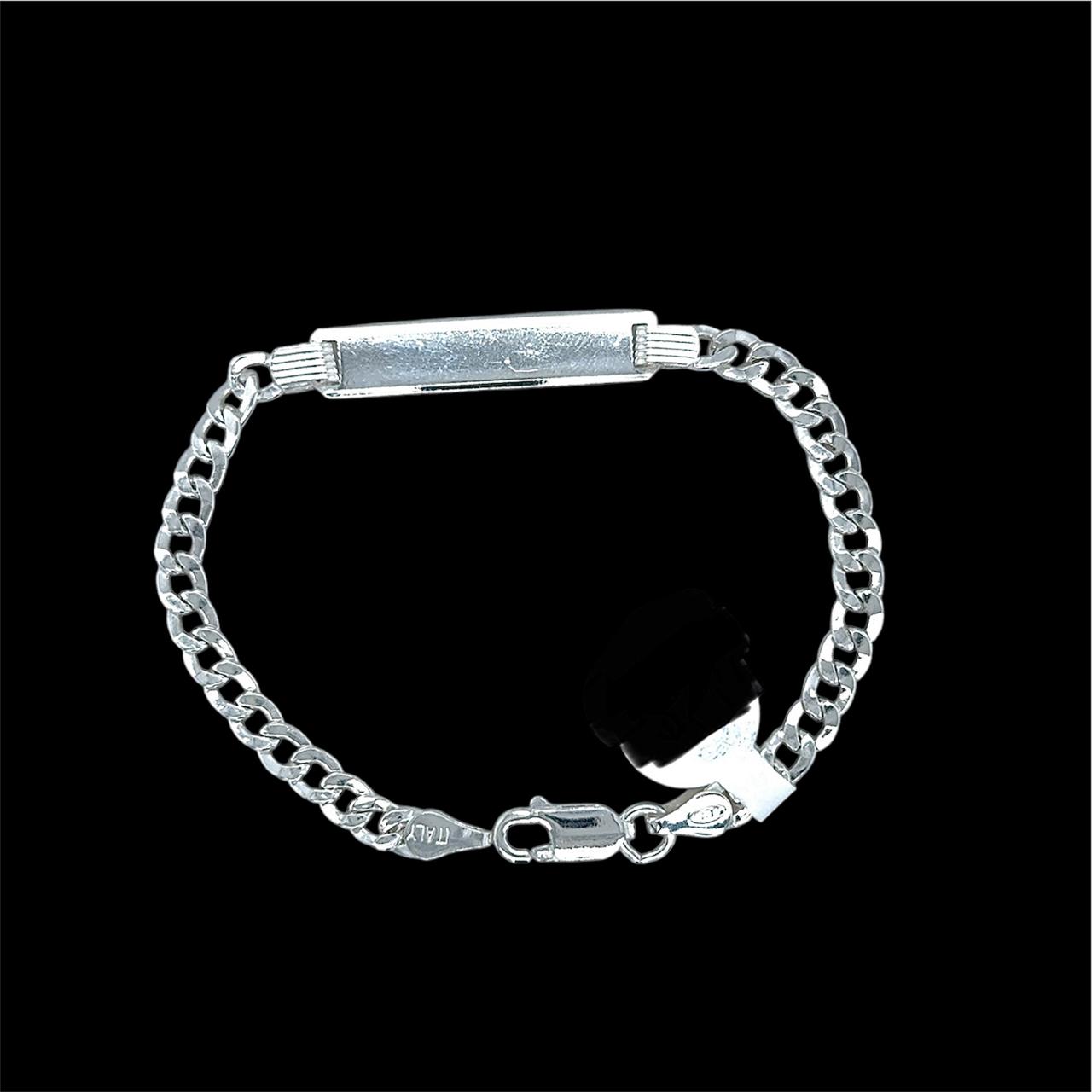 Silver Kid ID Band