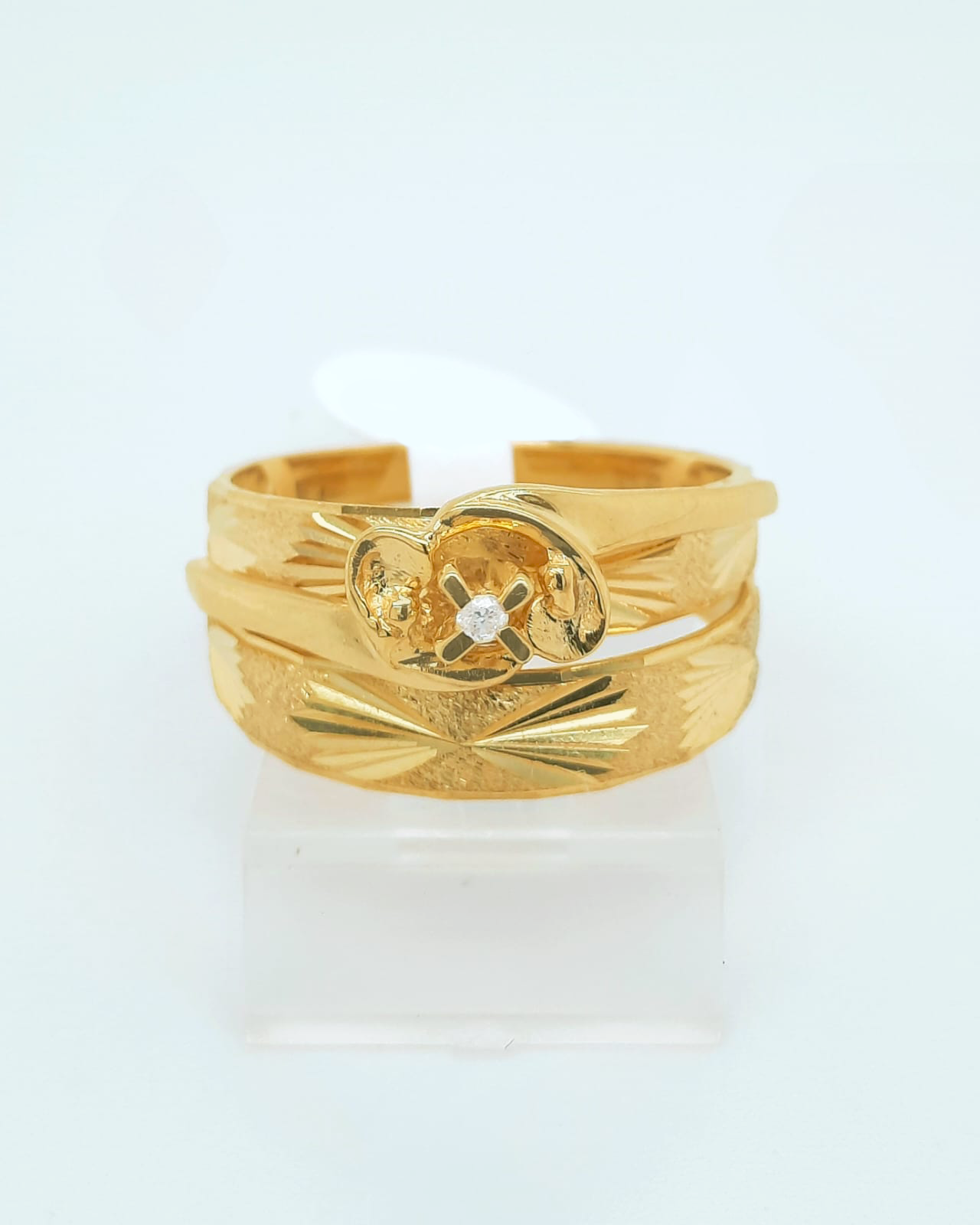 2PC Gold Wedding Ring