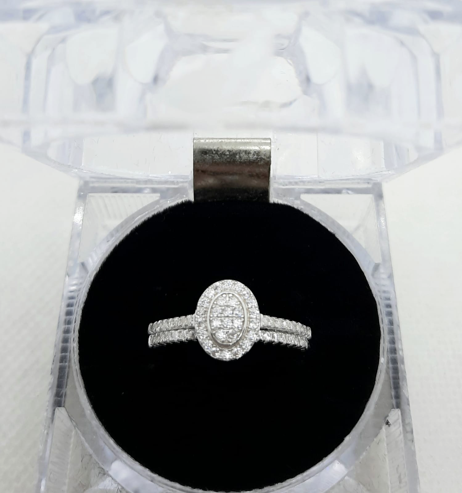 2PC Silver Wedding Ring