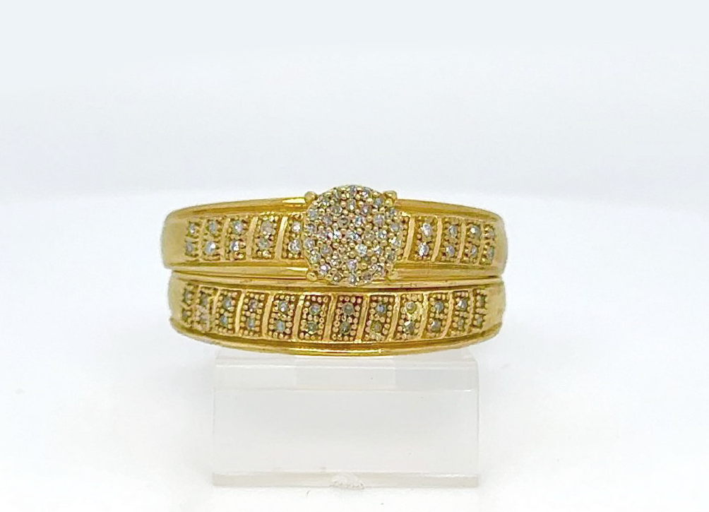 2PC Gold Wedding Ring