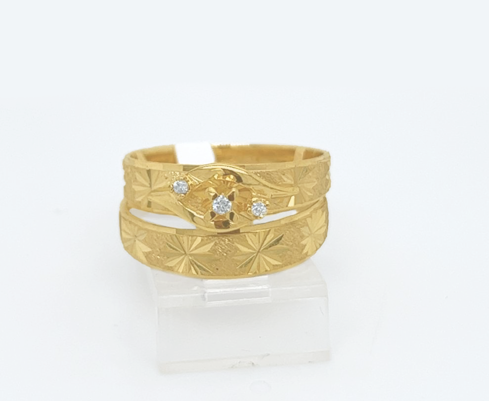 2PC Gold Wedding Ring