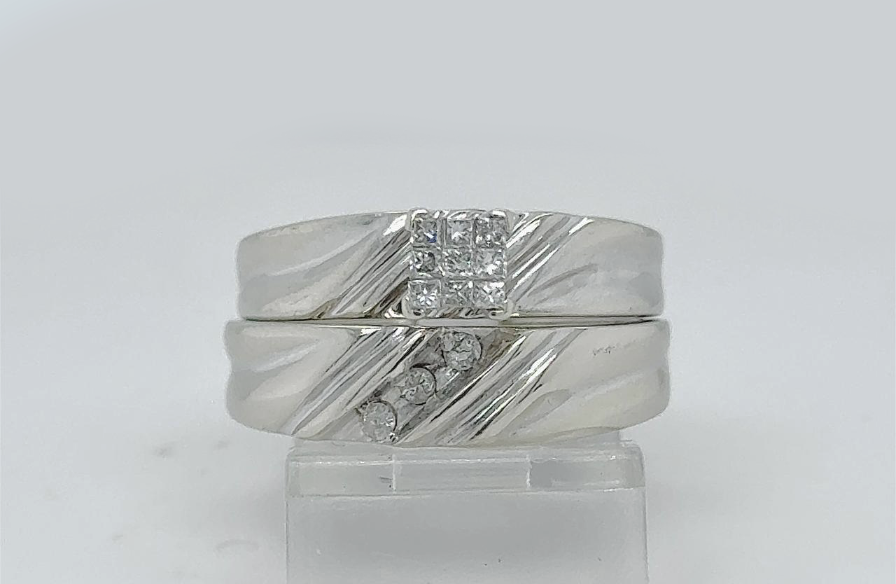 2PC Gold Wedding Ring