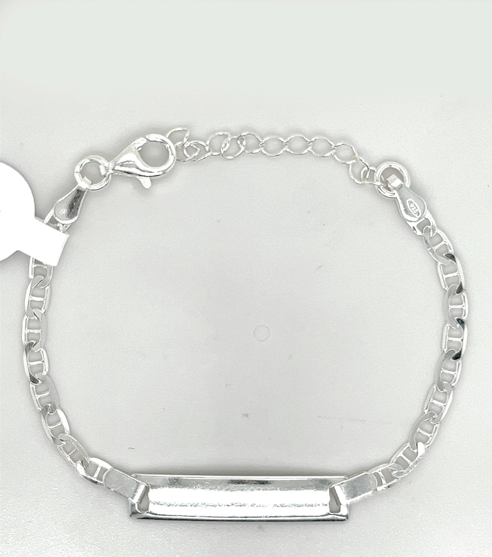 Silver Baby ID Band