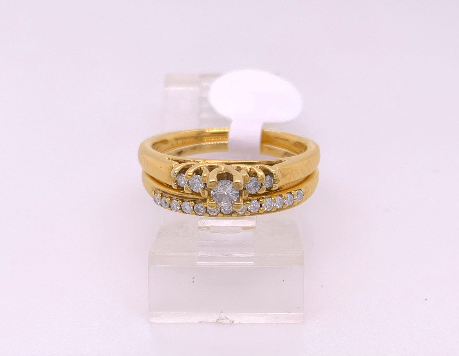 2PC Gold Wedding Ring