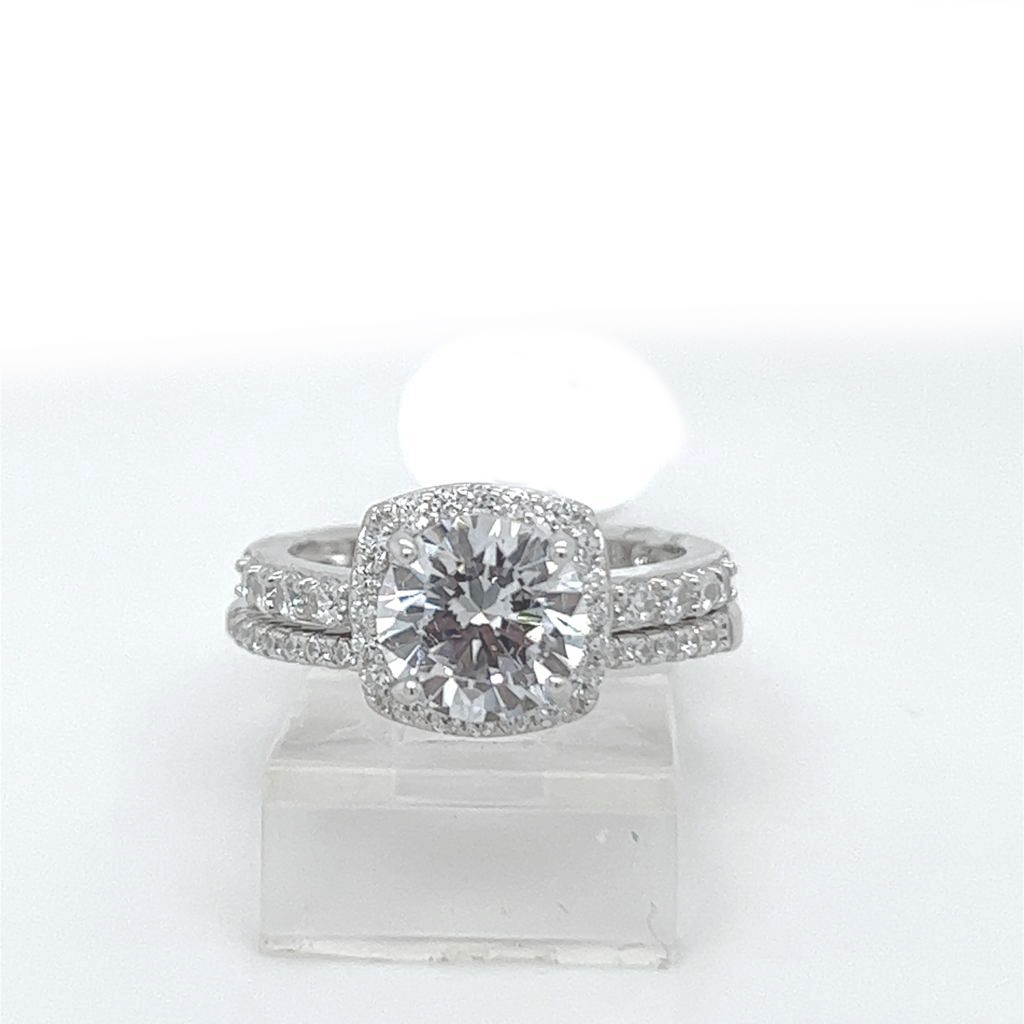 2PC Silver Wedding Ring