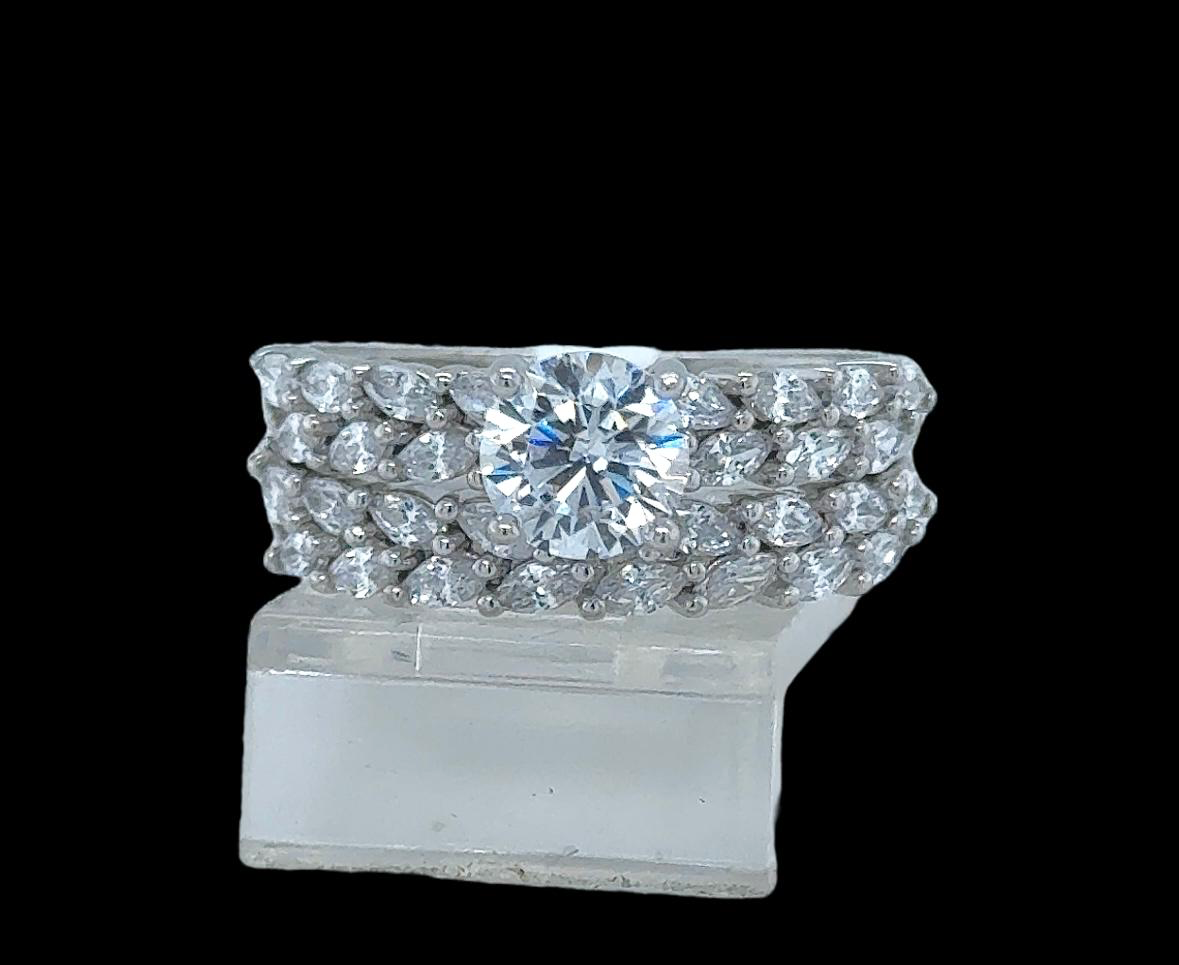 2PC Silver Wedding Ring