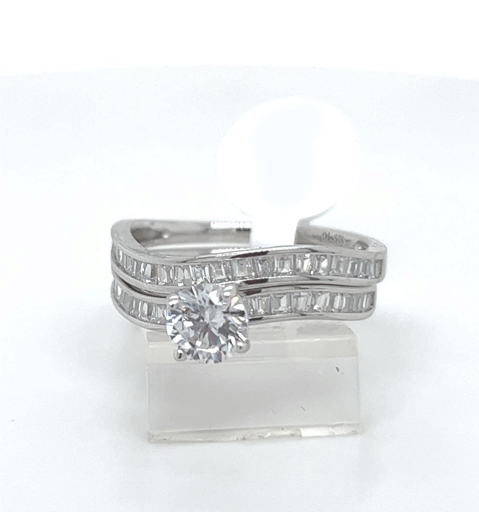 2PC Silver Wedding Ring