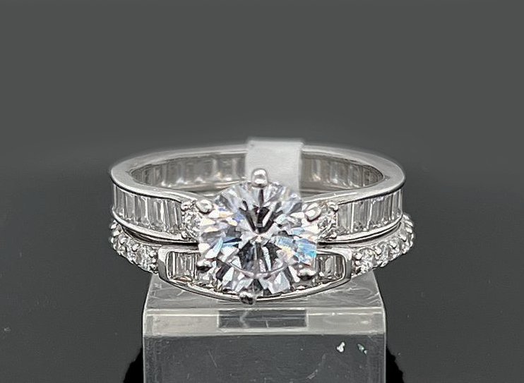 2PC Silver Wedding Ring