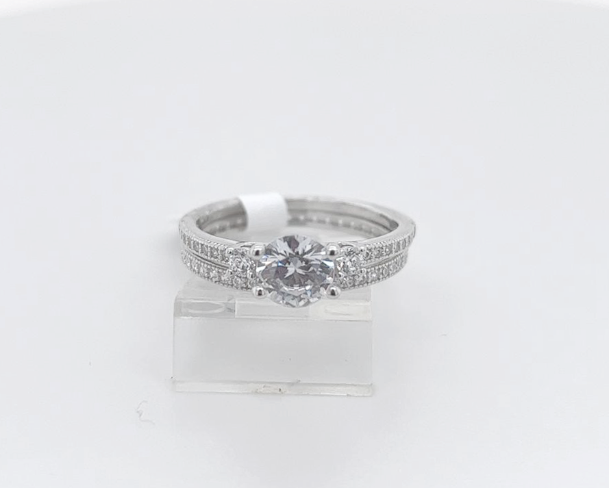 2PC Silver Wedding Ring 