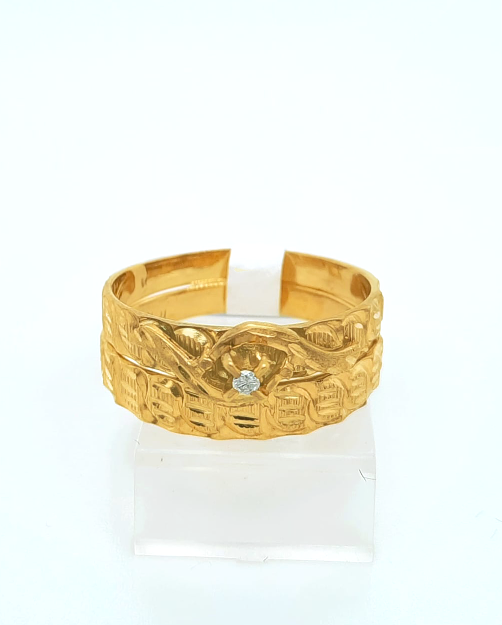 2PC Gold Wedding Ring