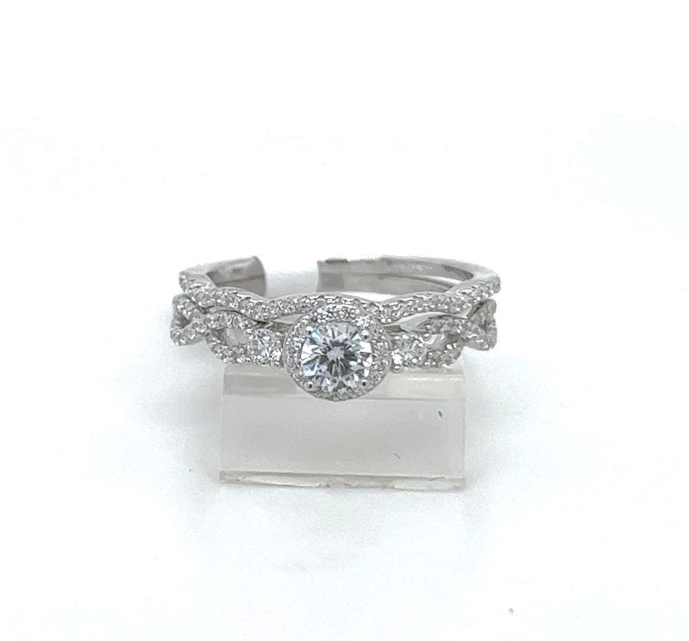 2PC Silver Wedding Ring