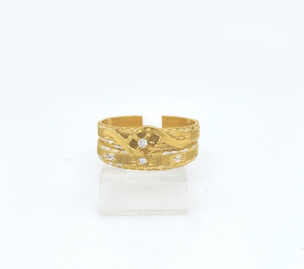 2PC Gold Wedding Ring