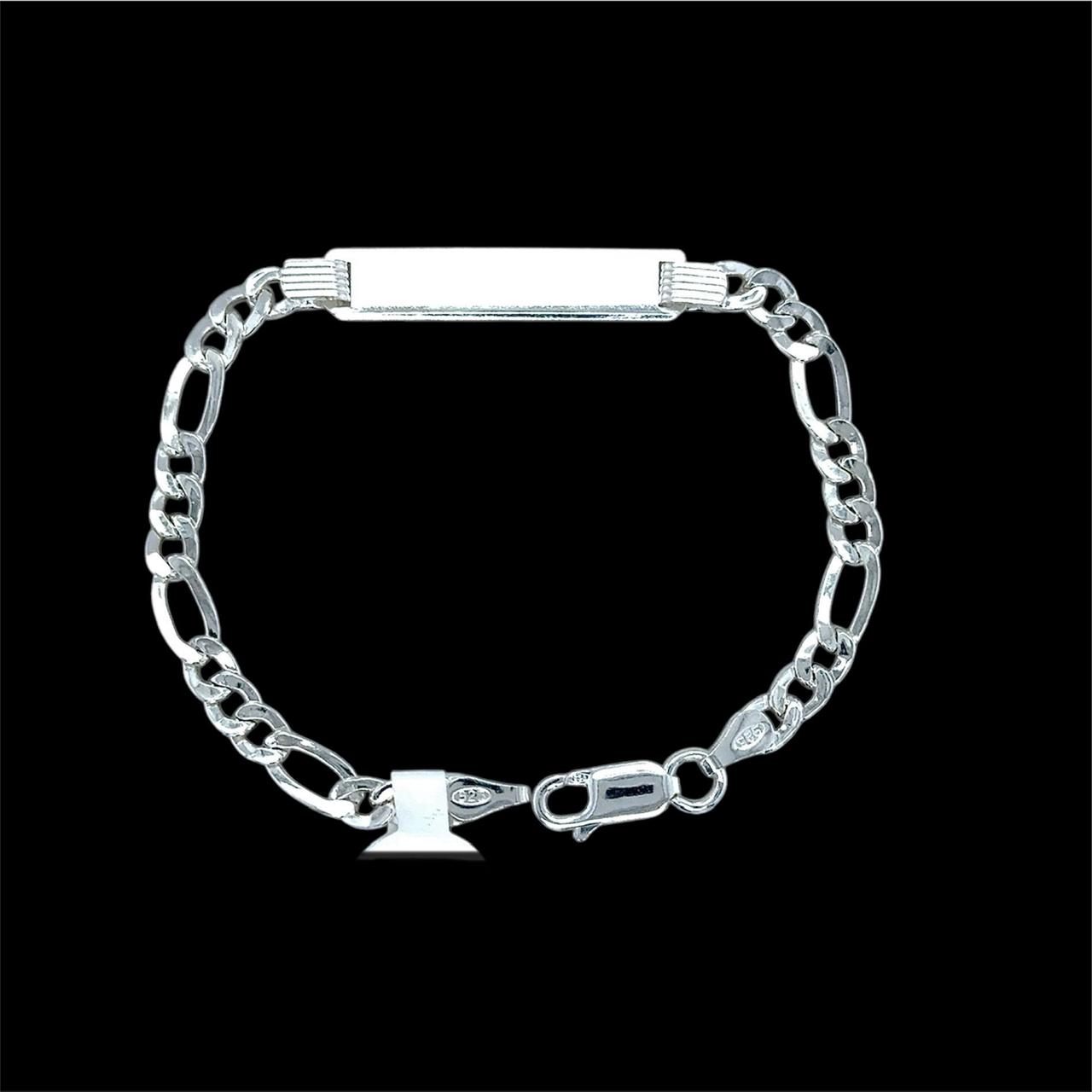Silver Kid ID Band