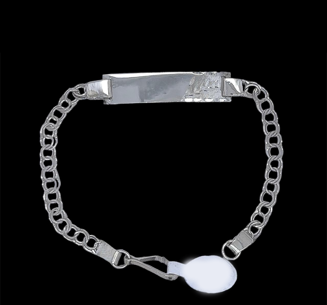 Silver Kid ID Band