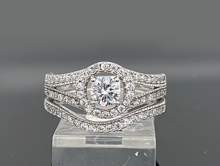 2PC Silver Wedding Ring