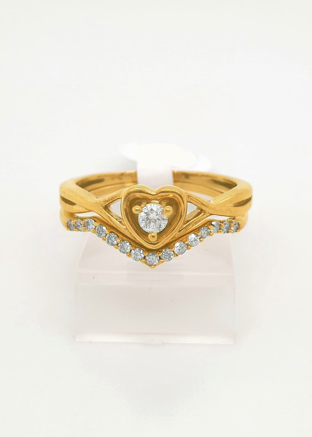 2PC Gold Wedding Ring