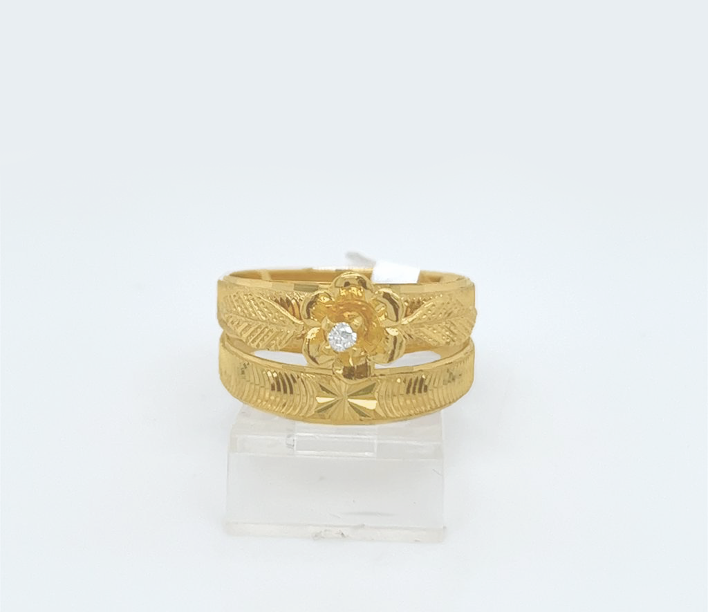2PC Gold Wedding Ring