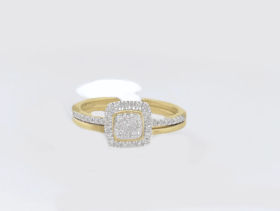2PC Gold Wedding Ring