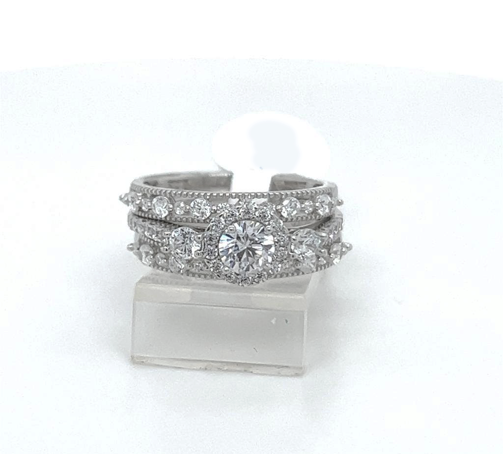 2PC Silver Wedding Ring