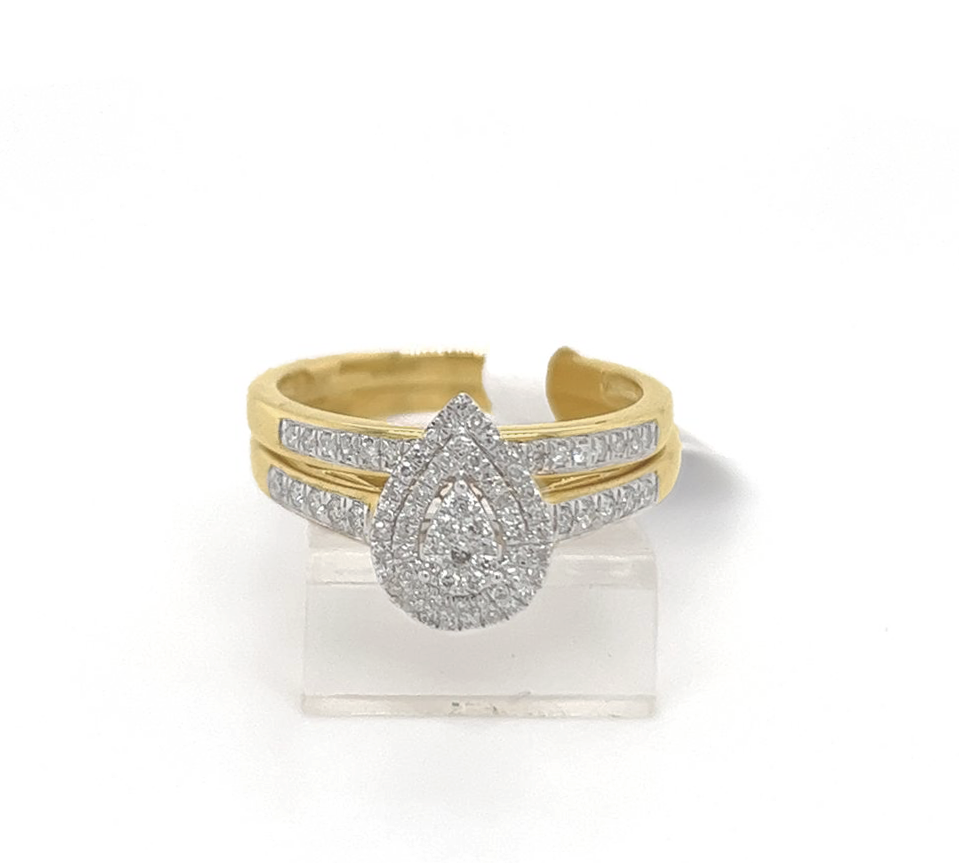 2PC Gold Wedding Ring