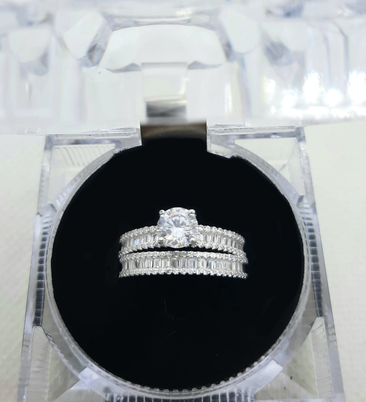 2PC Silver Wedding Ring