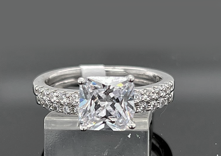 2PC Silver Wedding Ring