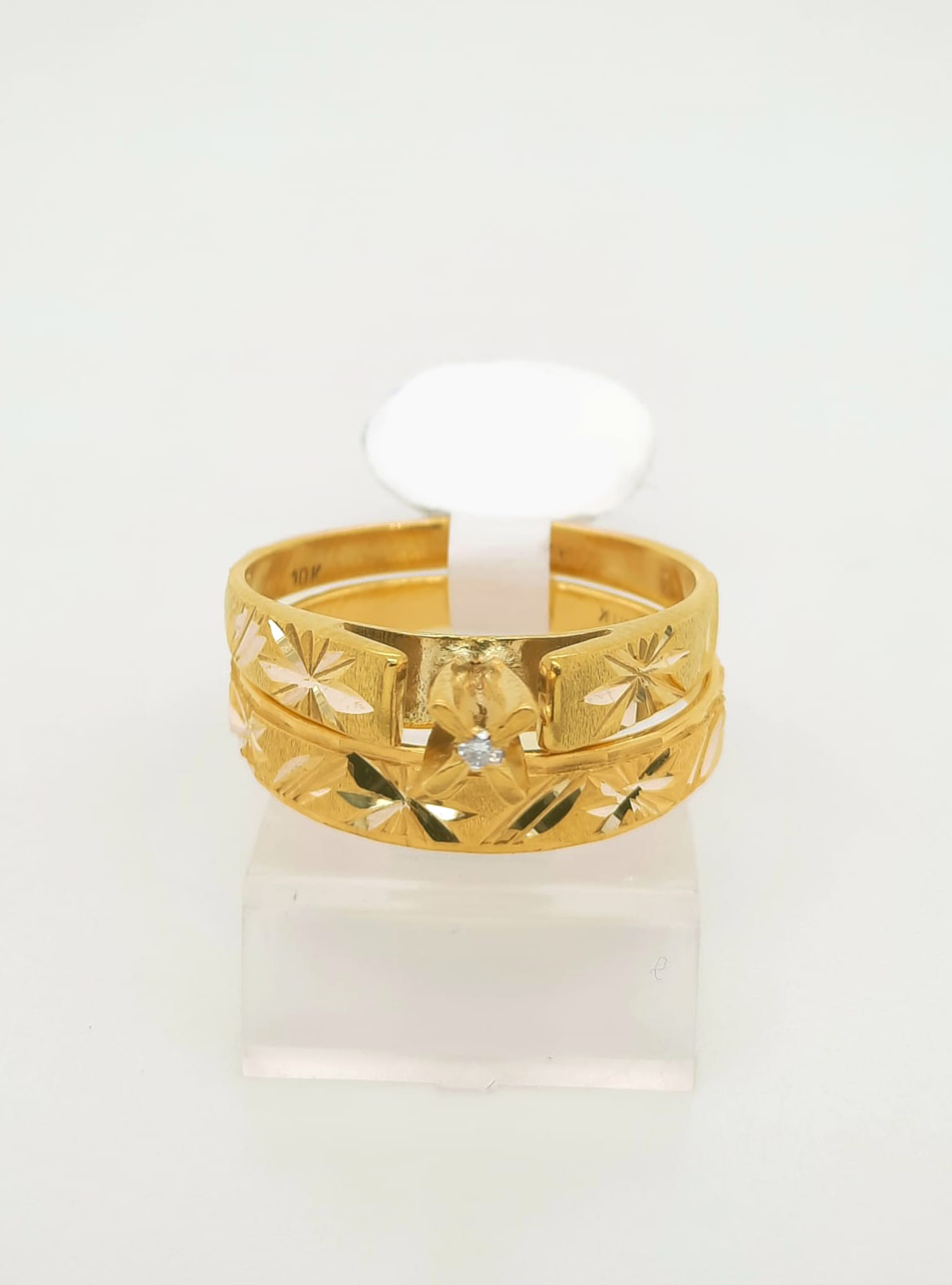 2PC Gold Wedding Ring