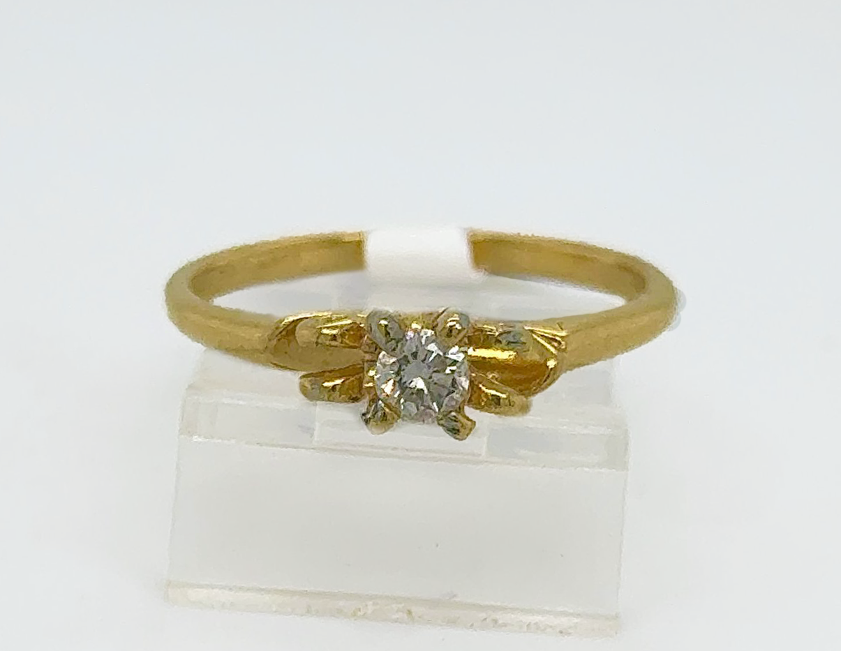 Gold Diamond Engagement Ring