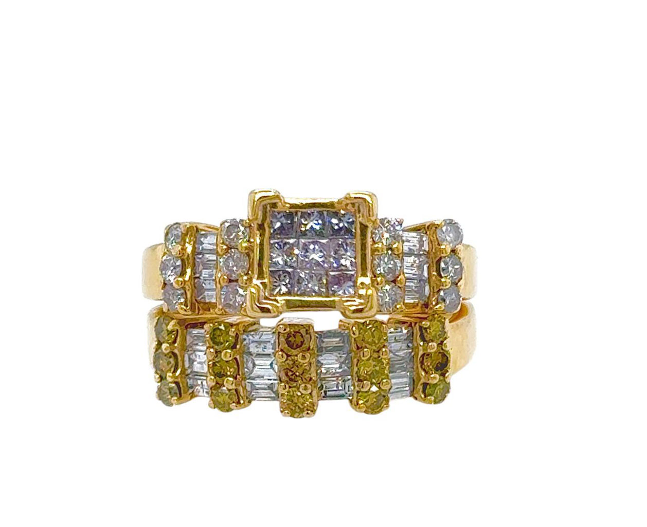 2PC Gold Wedding Ring